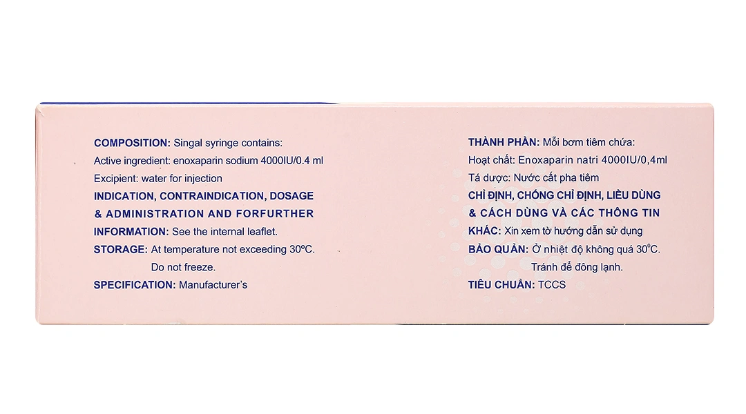 Dung dịch tiêm Gemapaxane 4000 UI/0,4 ml dự phòng, trị huyết khối (6 bơm tiêm x 0,4 ml) - 2