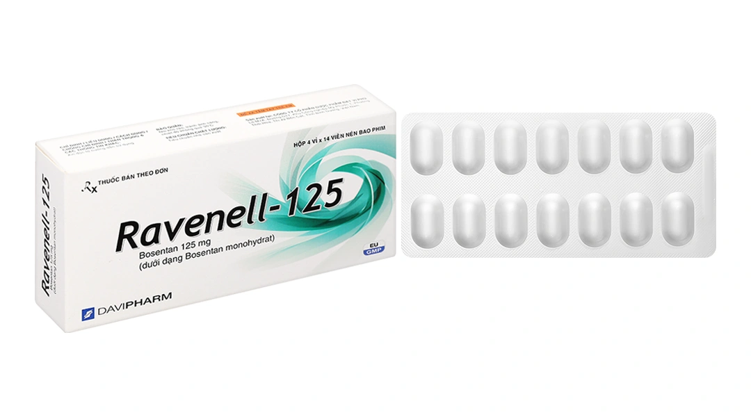 Ravenell-125 điều trị tăng áp lực động mạch phổi tiên phát (4 vỉ x 14 viên) - 