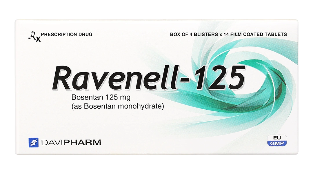 Ravenell-125 điều trị tăng áp lực động mạch phổi tiên phát (4 vỉ x 14 viên) - 1