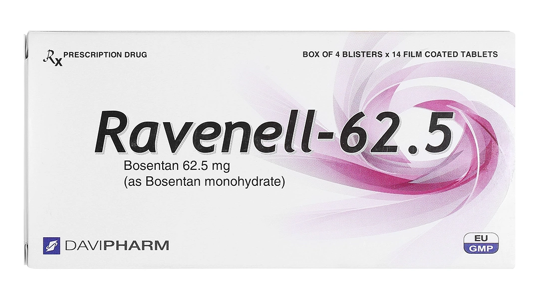 Ravenell-62.5 điều trị tăng áp lực động mạch phổi tiên phát (4 vỉ x 14 viên) - 1