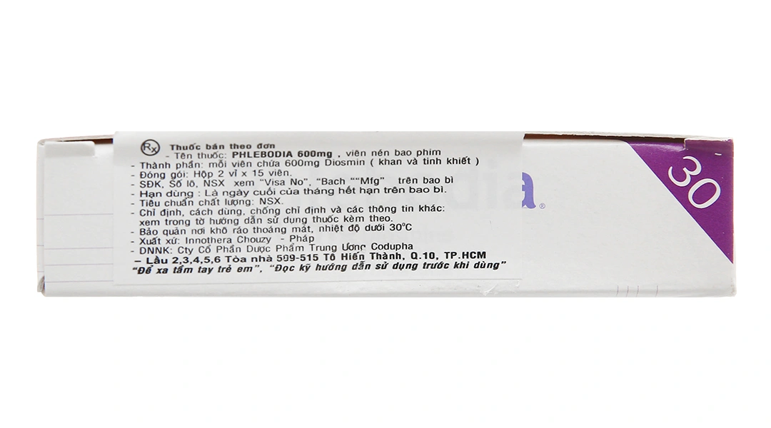 Phlebodia 600mg trị trĩ, suy giãn tĩnh mạch (2 vỉ x 15 viên) - 4