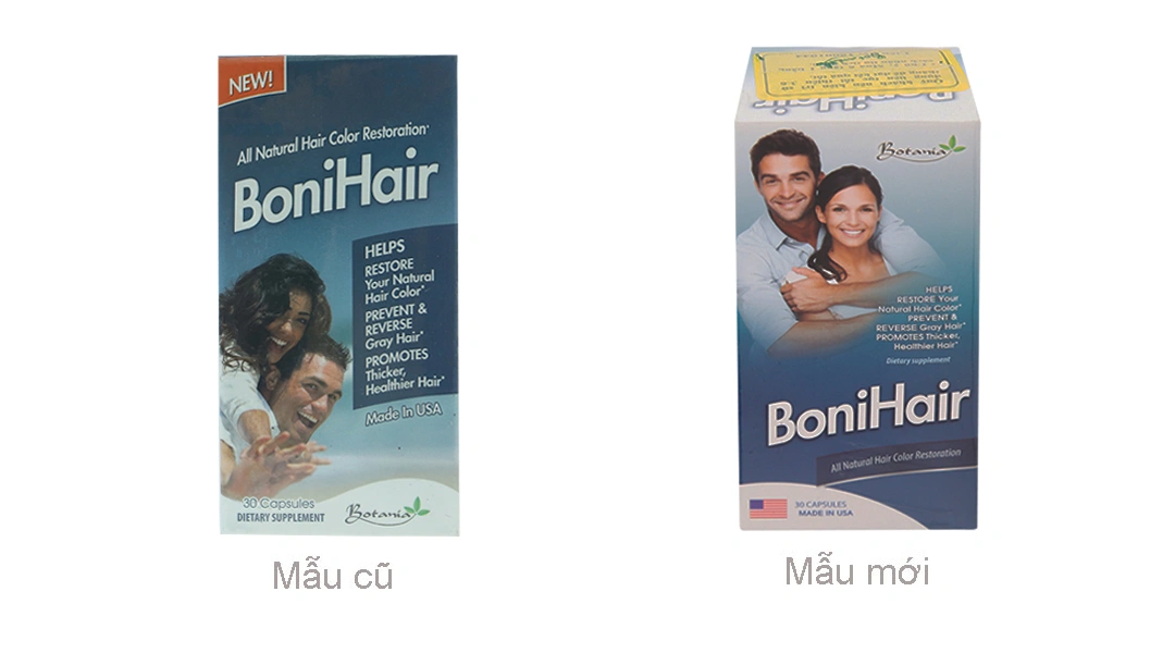 BoniHair giảm rụng tóc, tóc bạc sớm lọ 30 viên - 