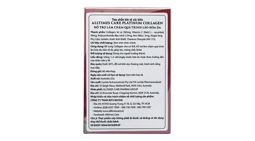 Alltimes Care Platinum Collagen hộp 60 viên - 3
