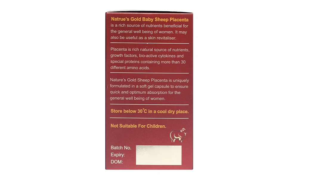 Sheep Placenta hỗ trợ làm chậm lão hóa da hộp 100 viên - 3