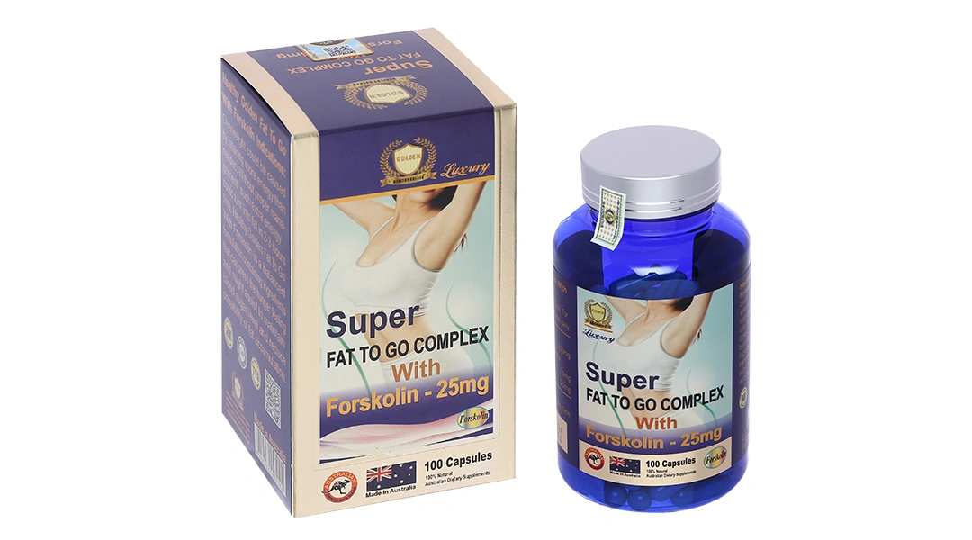 Healthy Golden Super Fat To Go Complex With Forskolin 25Mg hộp 100 viên - 