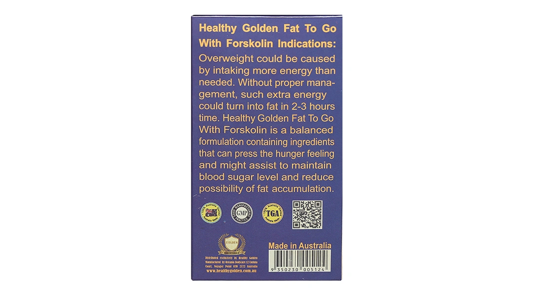 Healthy Golden Super Fat To Go Complex With Forskolin 25Mg hộp 100 viên - 2