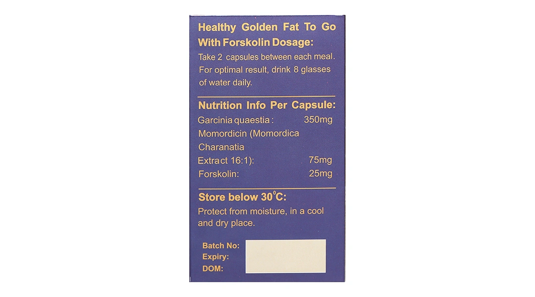 Healthy Golden Super Fat To Go Complex With Forskolin 25Mg hộp 100 viên - 3