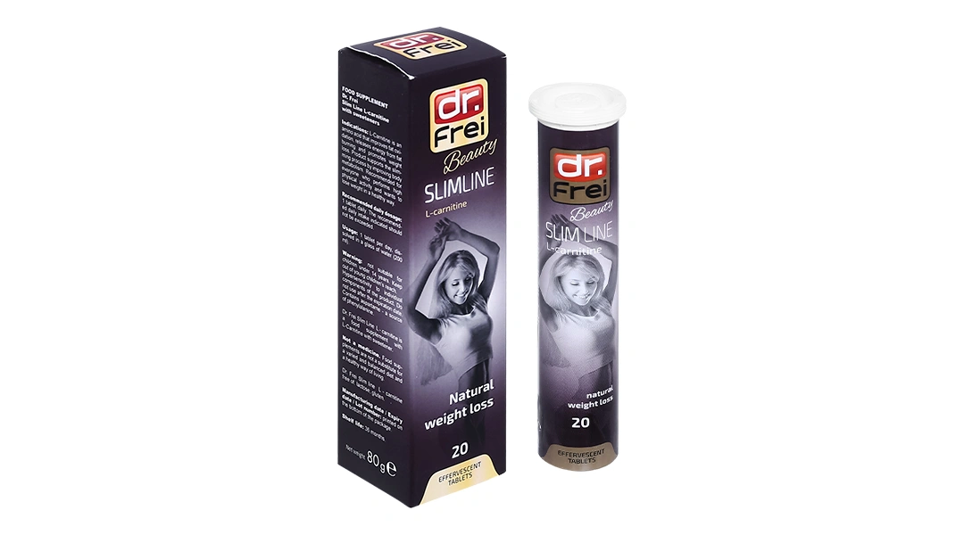 Viên sủi Dr. Frei Slim Line L-carnitine hỗ trợ giảm cân tuýp 20 viên - 