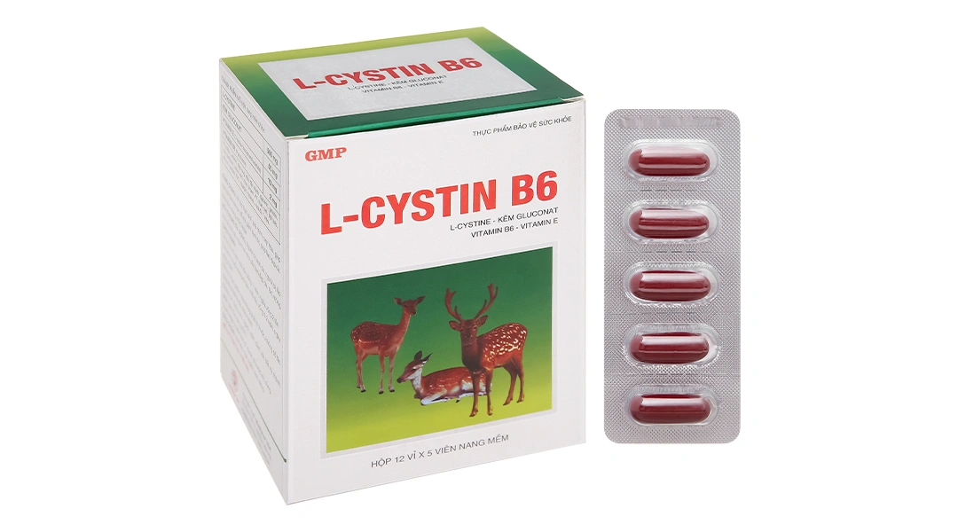 L-Cystin B6 làm đẹp da, tóc, móng hộp 60 viên - 