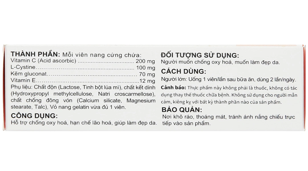 Thực phẩm bảo vệ sức khỏe Growskin hộp 30 viên - 2