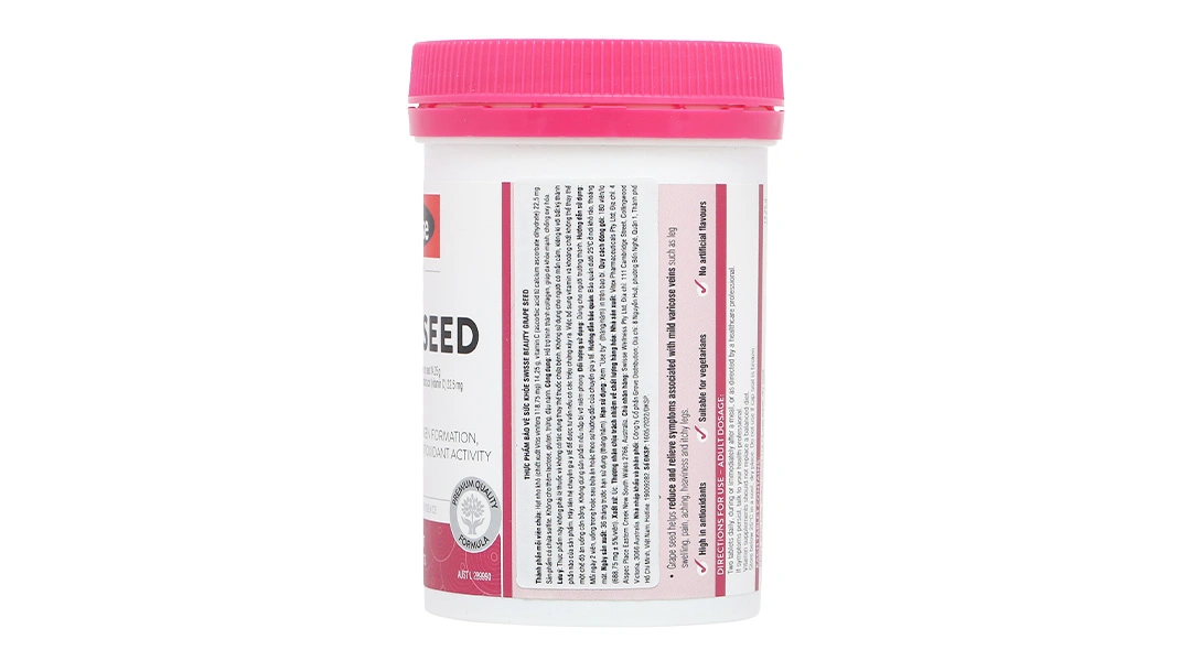 Thực phẩm bảo vệ sức khỏe Swisse Beauty Grape Seed hộp 180 viên - 2
