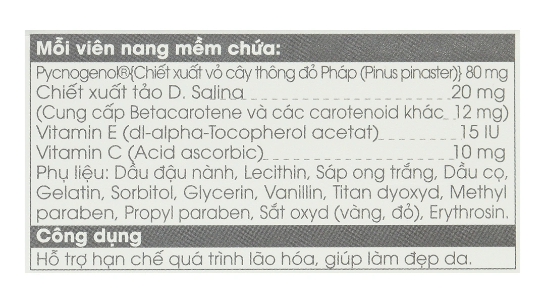 Oreful tinh chất dầu thông đỏ hạn chế lão hóa hộp 10 viên - 4