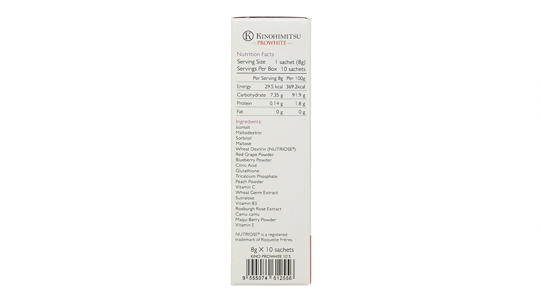 Thực phẩm bảo vệ sức khỏe Kinohimitsu Prowhite Hộp 8G x 10 Gói - 3