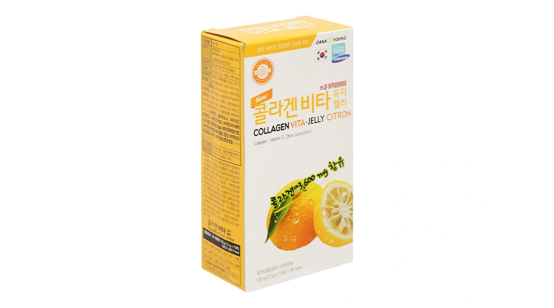 Thạch Collagen Cana Young Vita Thanh Yên Mới hộp 10 gói x 120g - 