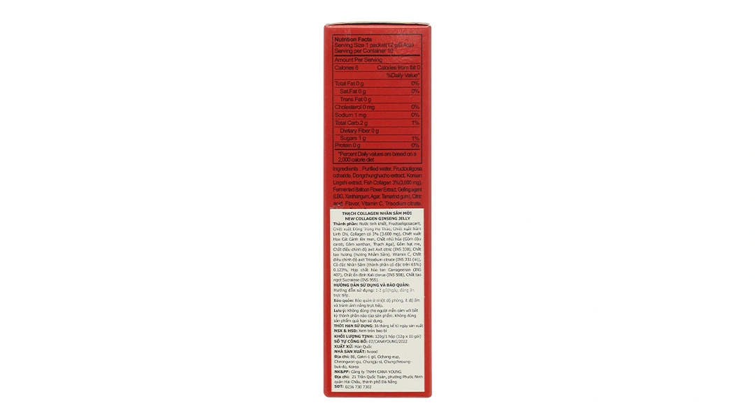 Thạch Collagen Cana Young Nhân Sâm Mới hộp 10 gói x 120g - 2