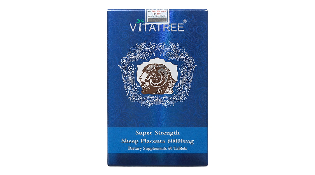 Thực phẩm bảo vệ sức khỏe Vitatree Sheep Placenta 60000Mg Hộp 60V - 1