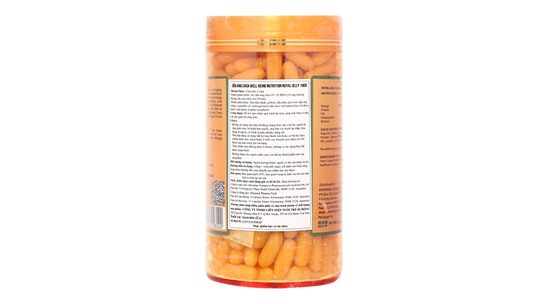 Sữa Ong Chúa Well Being Nutrition Royal Jelly Hộp 365V - 2