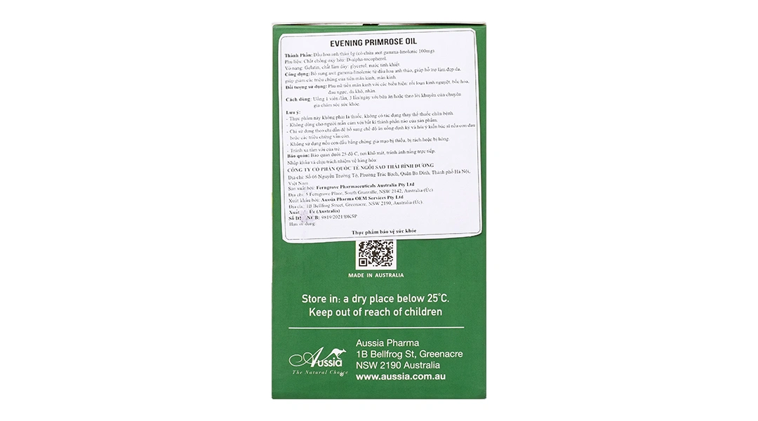 Viên Uống Dầu Hoa Anh Thảo Aussia Evening Primrose Oil lọ 120 viên - 2