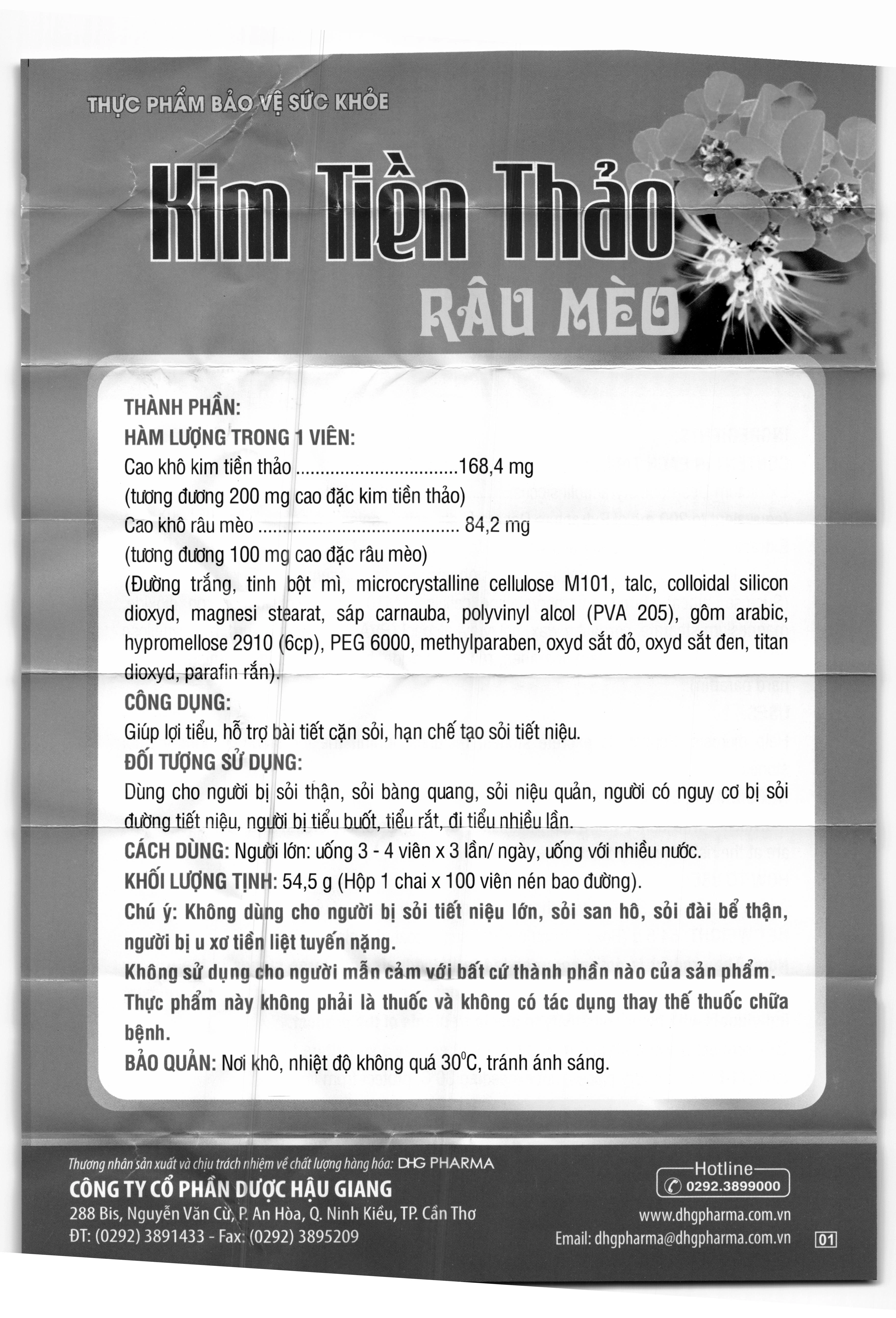 Kim Tiền Thảo Râu Mèo lọ 100 viên - 5
