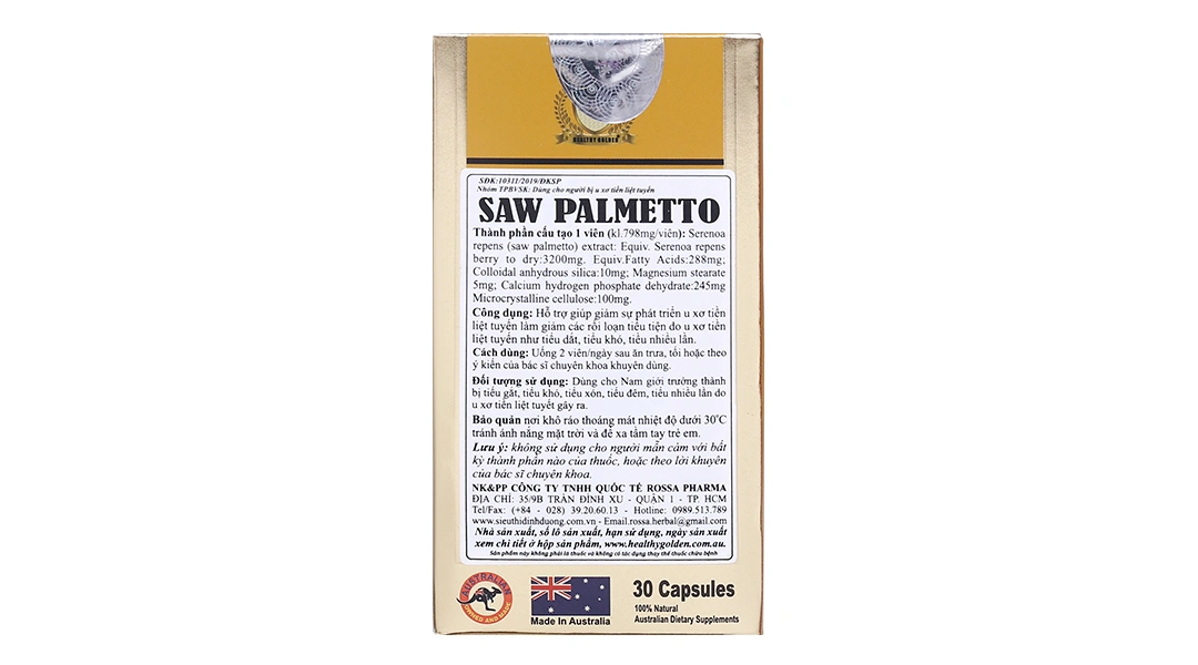 Healthy Golden Saw Palmetto hỗ trợ giảm phát triển u xơ tiền liệt tuyến hộp 30 viên - 1