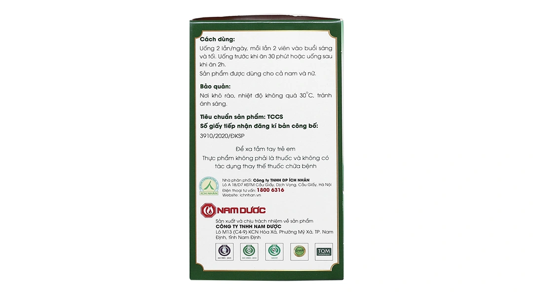 Niệu Khang Ích Nhân hỗ trợ bổ thận hộp 40 viên - 2