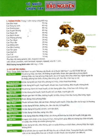 Tê Nhức Chân Tay Bảo Nguyên - 4