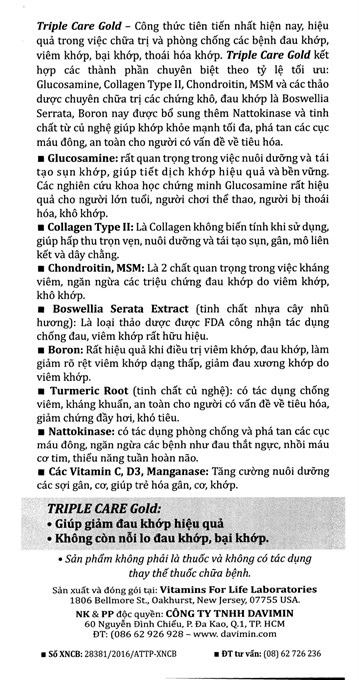 Forlife Triple Care Gold lọ 60 viên - 9