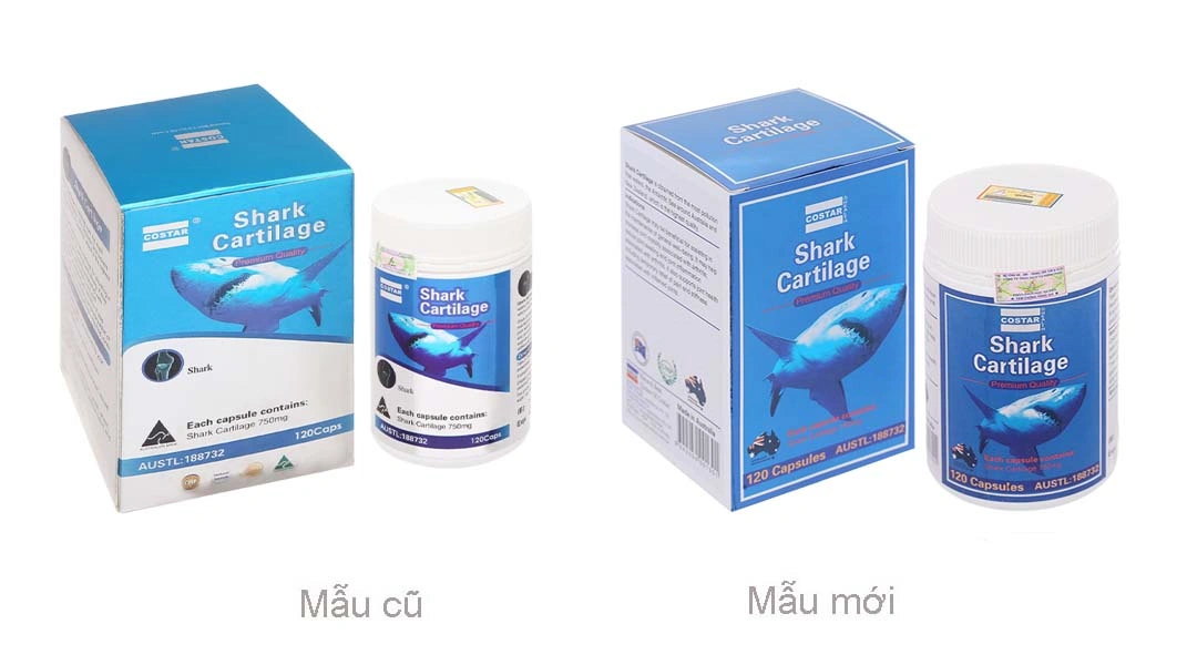 Costar Shark Cartilage giảm quá trình thoái hóa khớp hộp 120 viên - 