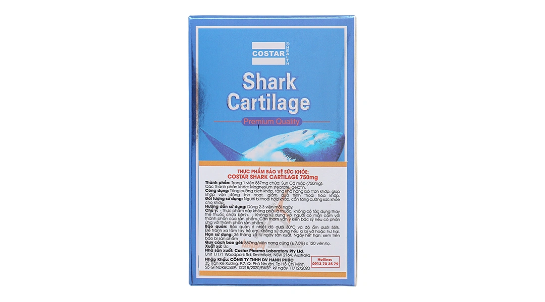 Costar Shark Cartilage giảm quá trình thoái hóa khớp hộp 120 viên - 2