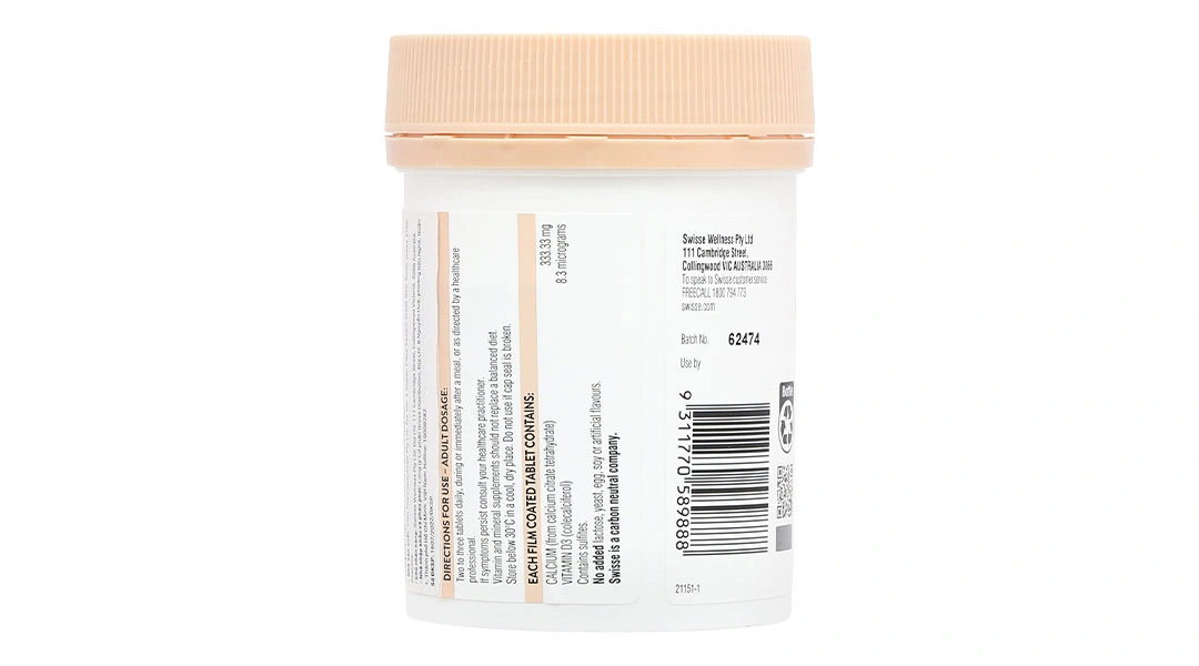 Swisse Ultiboost Calcium + Vitamin D lọ 90 viên - 4