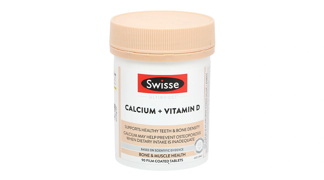 Swisse Ultiboost Calcium + Vitamin D lọ 90 viên - 