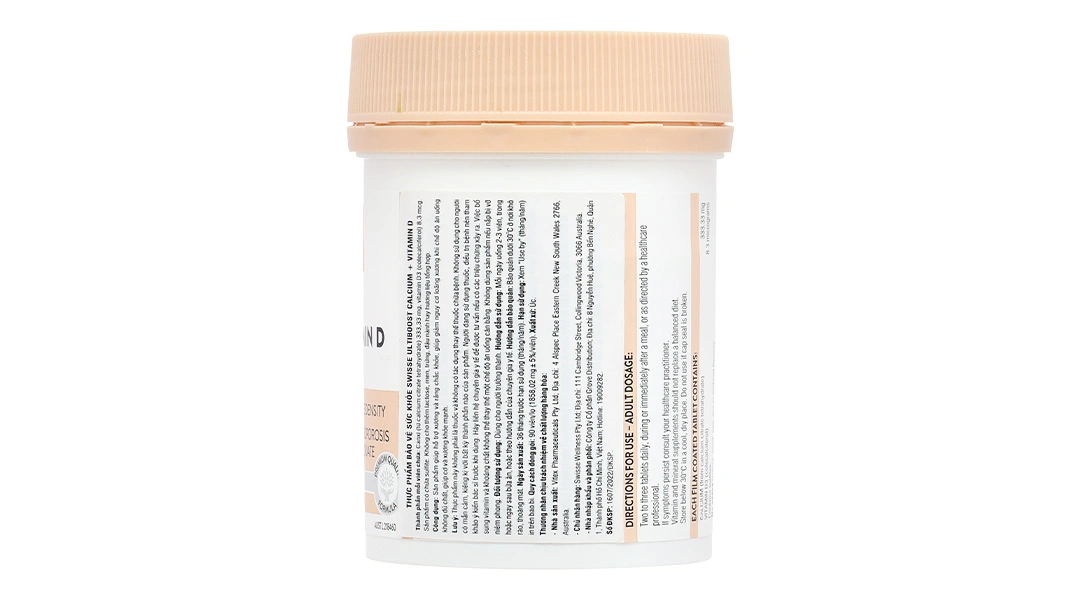 Swisse Ultiboost Calcium + Vitamin D lọ 90 viên - 3