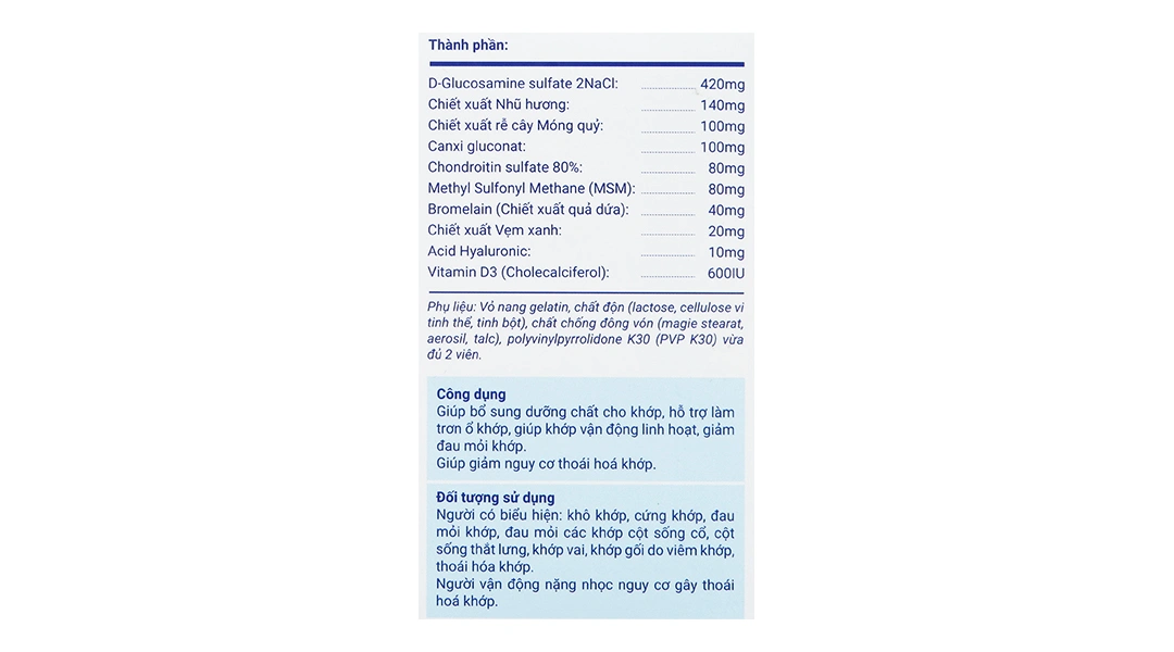 Dưỡng Khớp Kawa hộp 60 viên - 6