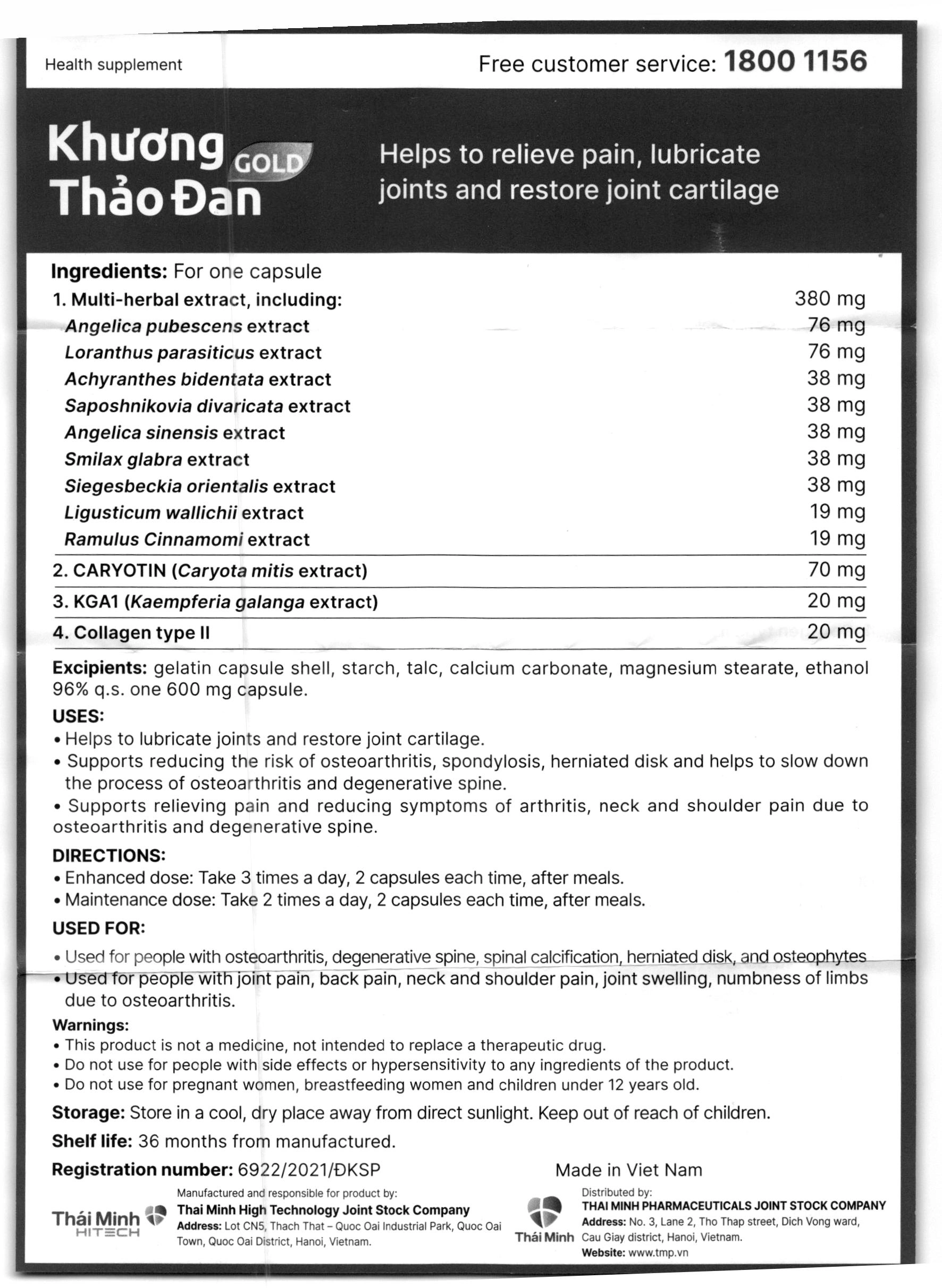 Thực phẩm bảo vệ sức khỏe Khương Thảo Đan Gold hộp 30 viên - 31