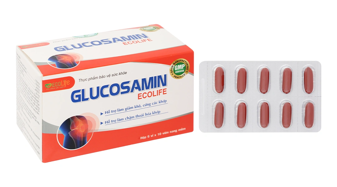 Viên Uống Hỗ Trợ Sụn/Khớp Ecolife Glucosamin hộp 60 viên - 