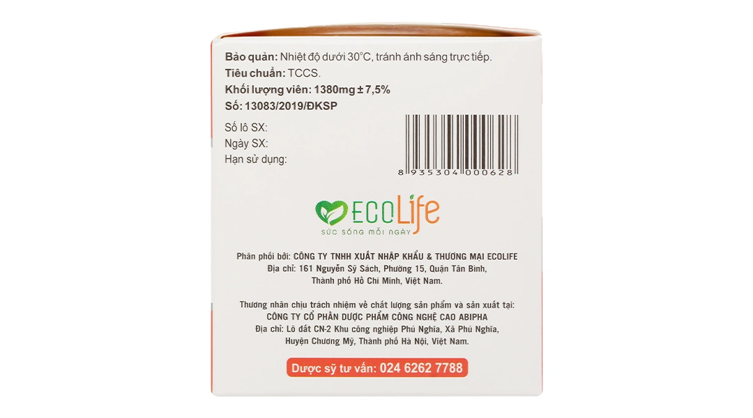 Viên Uống Hỗ Trợ Sụn/Khớp Ecolife Glucosamin hộp 60 viên - 2