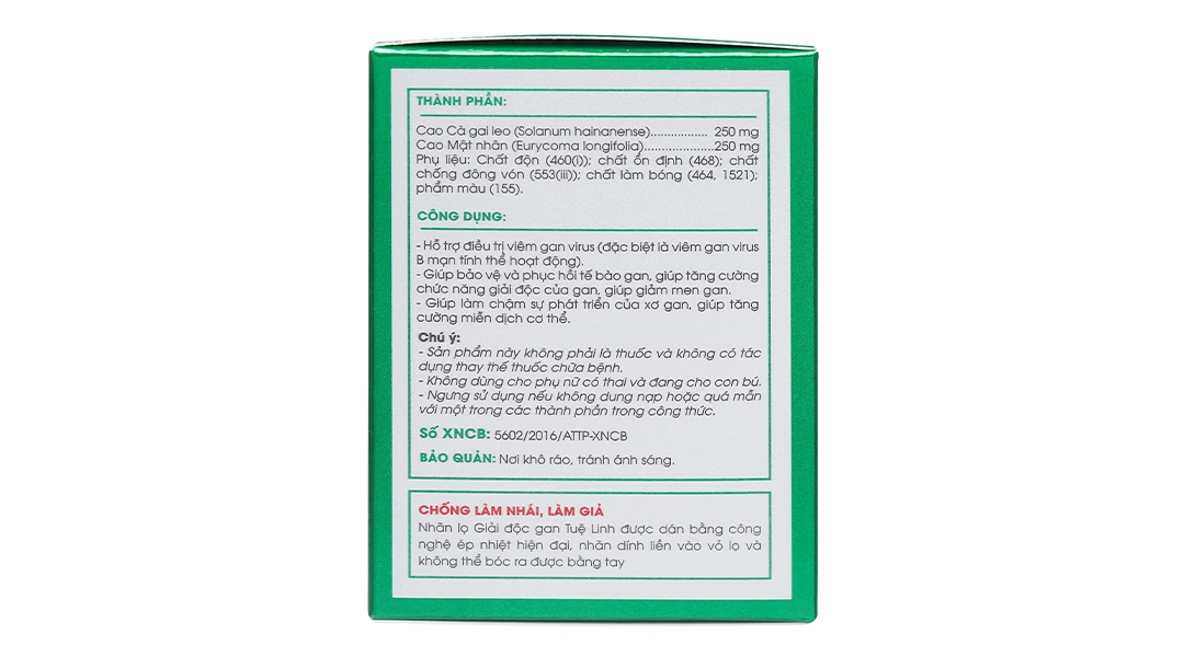 Giải Độc Gan Tuệ Linh hộp 60 viên - 2