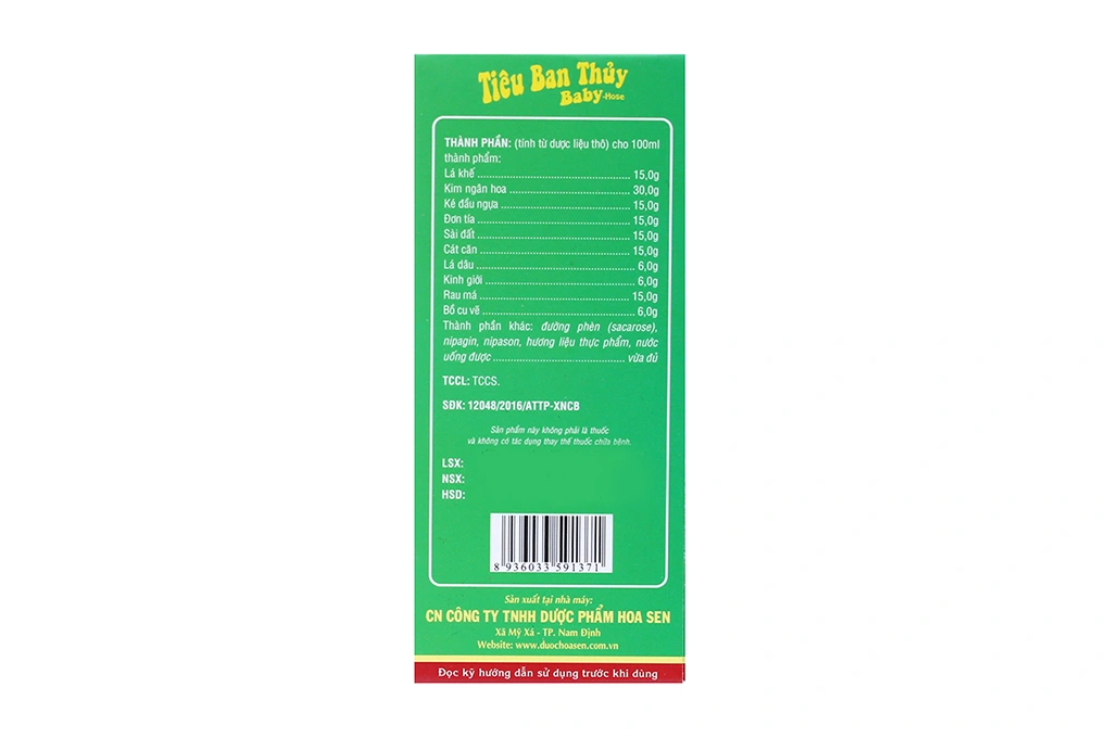 Tiêu Ban Thủy Baby chai 100ml - 2