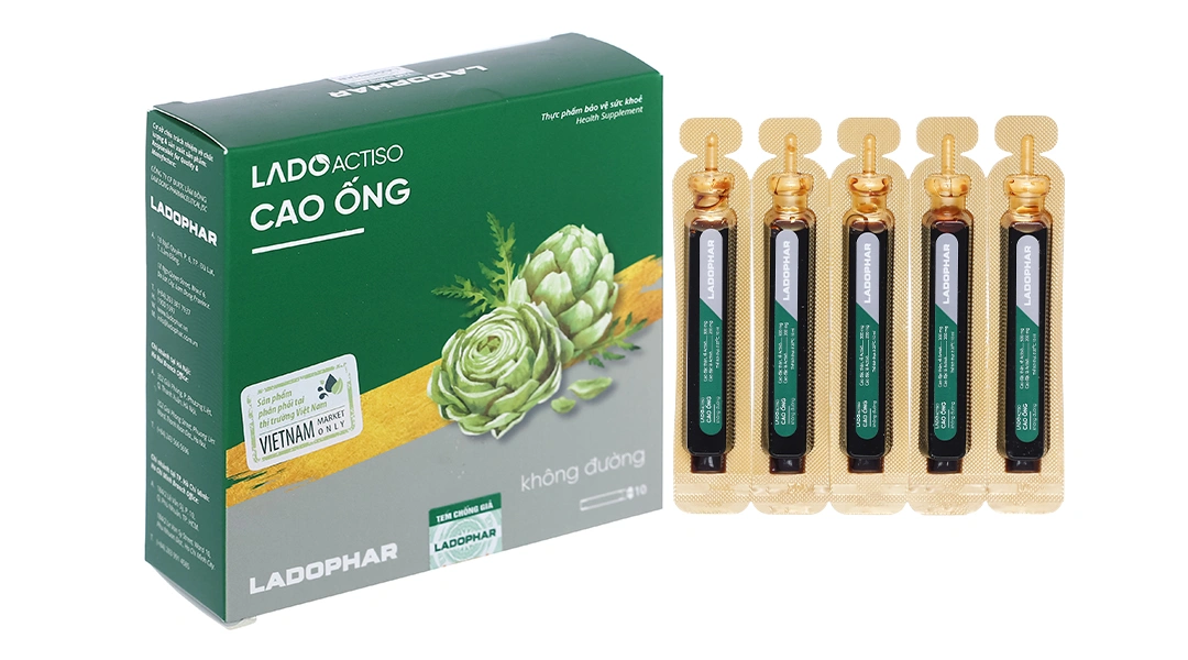Ladoactiso Cao Ống Không Đường hộp 10 ống x 10ml - 