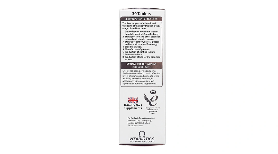 Vitabiotics Liveril hỗ trợ giải độc gan hộp 30 viên - 3