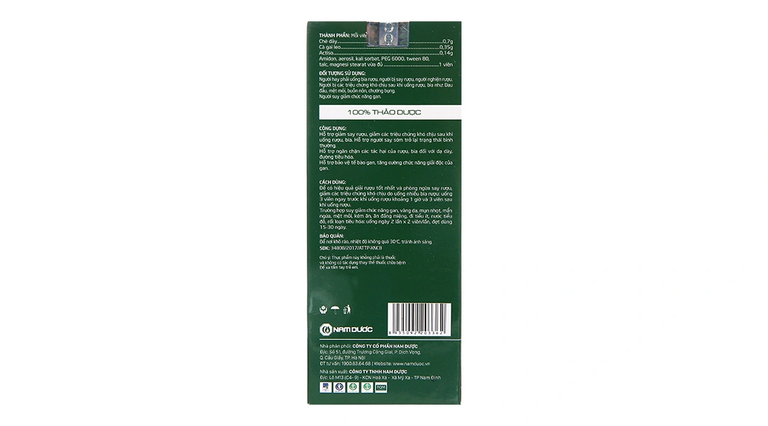 Giải Rượu Nam Dược hộp 6 viên - 2