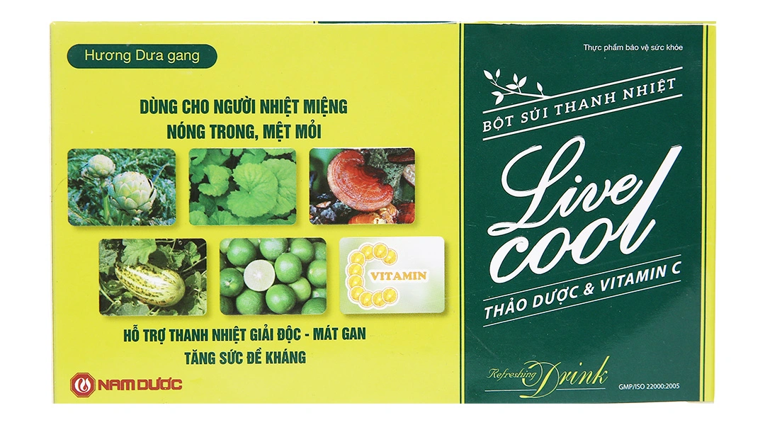 Bột Sủi Live Cool Hương Dưa Gang hộp 10 gói x 7g - 1