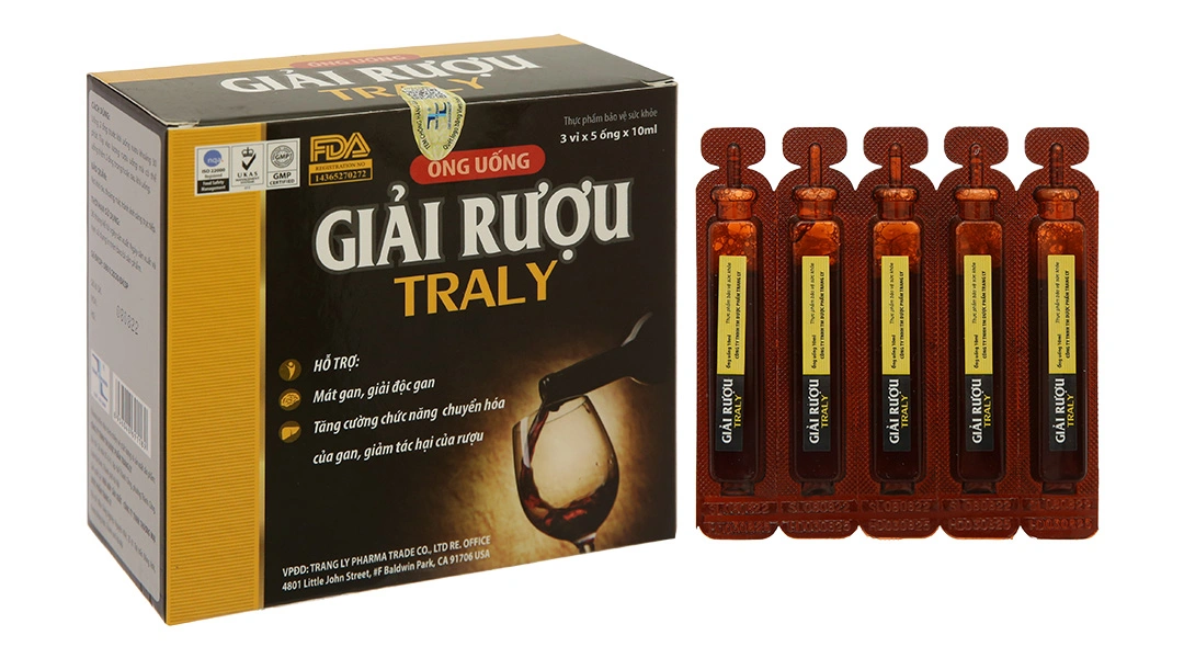 Giải Rượu Traly hộp 15 ống x 10ml - 