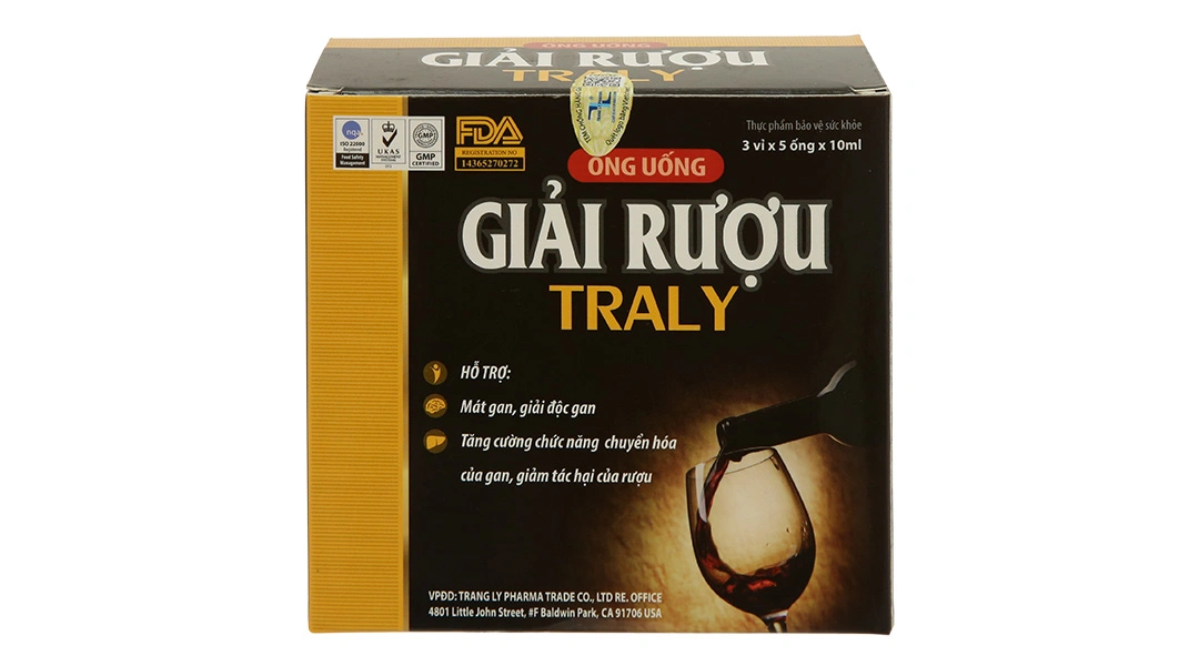Giải Rượu Traly hộp 15 ống x 10ml - 1
