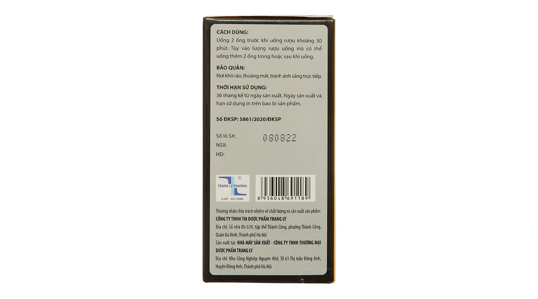 Giải Rượu Traly hộp 15 ống x 10ml - 2