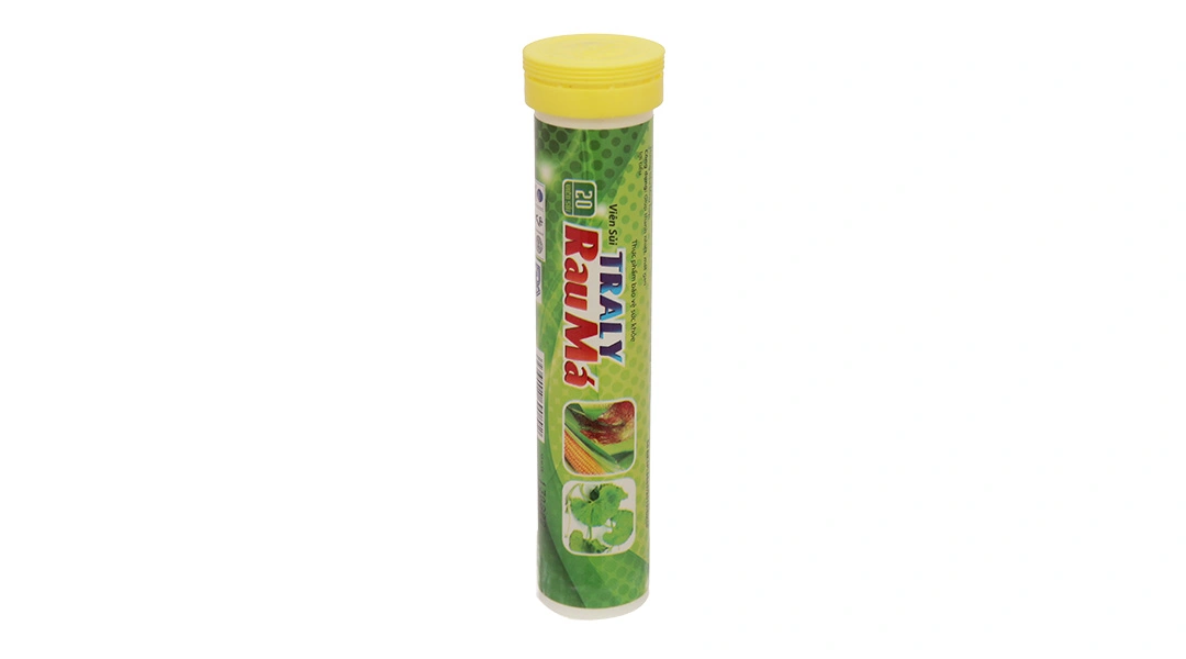 Viên Sủi Rau Má Traly tuýp 20 viên - 