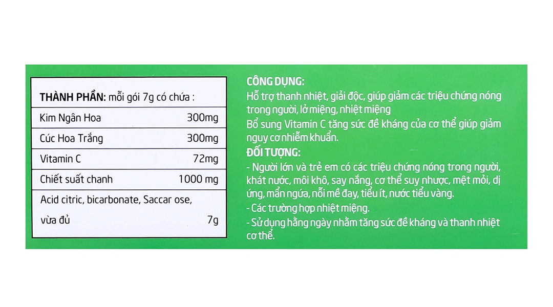 Bột sủi thanh nhiệt Novacools bổ sung vitamin C, tăng đề kháng hộp 15 gói x 7g - 4