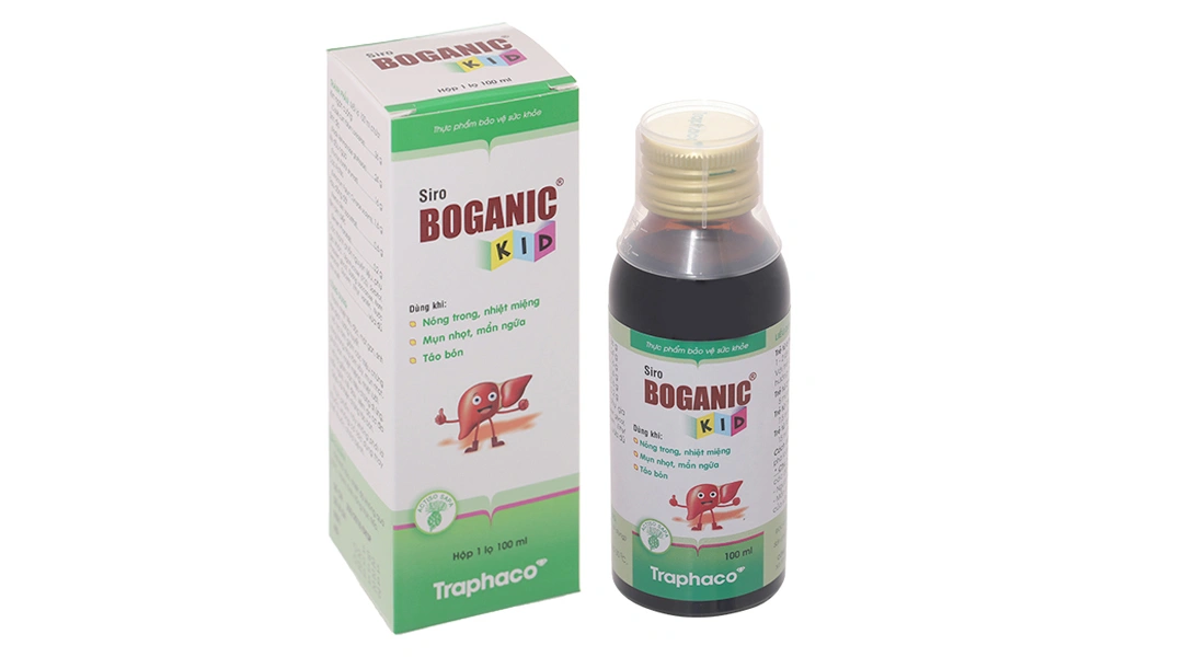 Siro Boganic Kid thanh nhiệt tiêu độc, mát gan chai 100ml - 