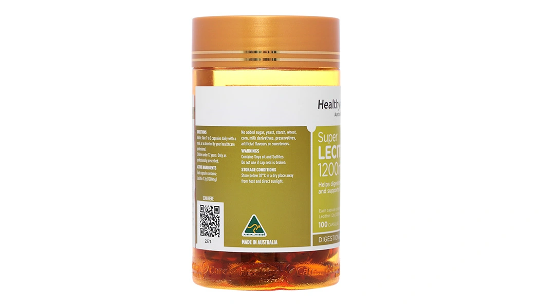 Healthy Care Super Lecithin 1200mg hỗ trợ bảo vệ gan lọ 100 viên - 1
