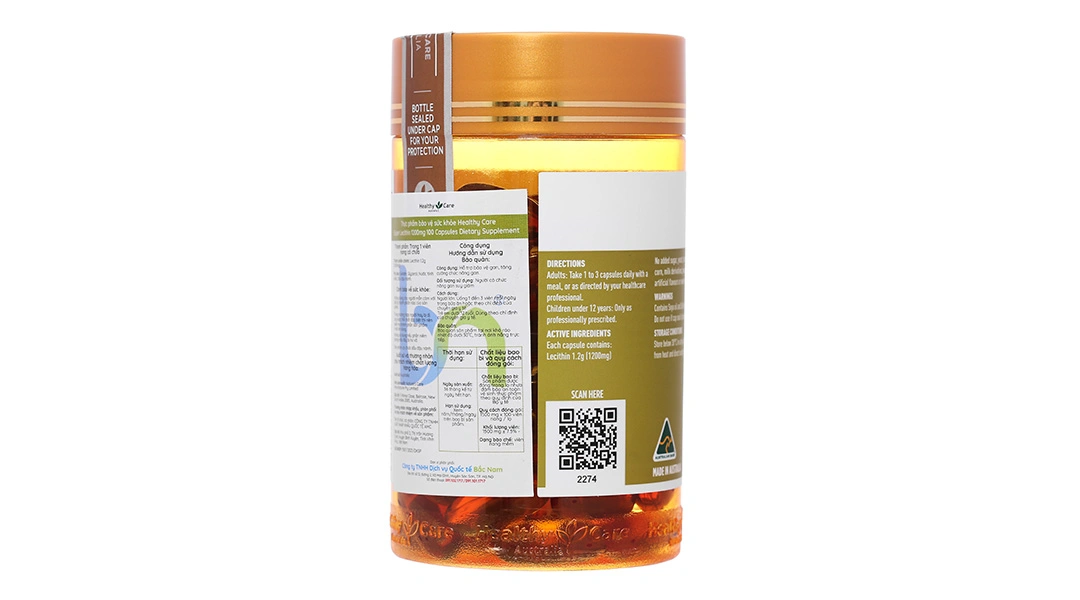Healthy Care Super Lecithin 1200mg hỗ trợ bảo vệ gan lọ 100 viên - 2